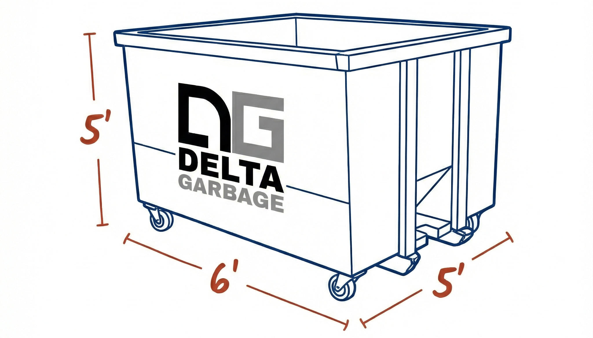 8 yard frontload dumpster