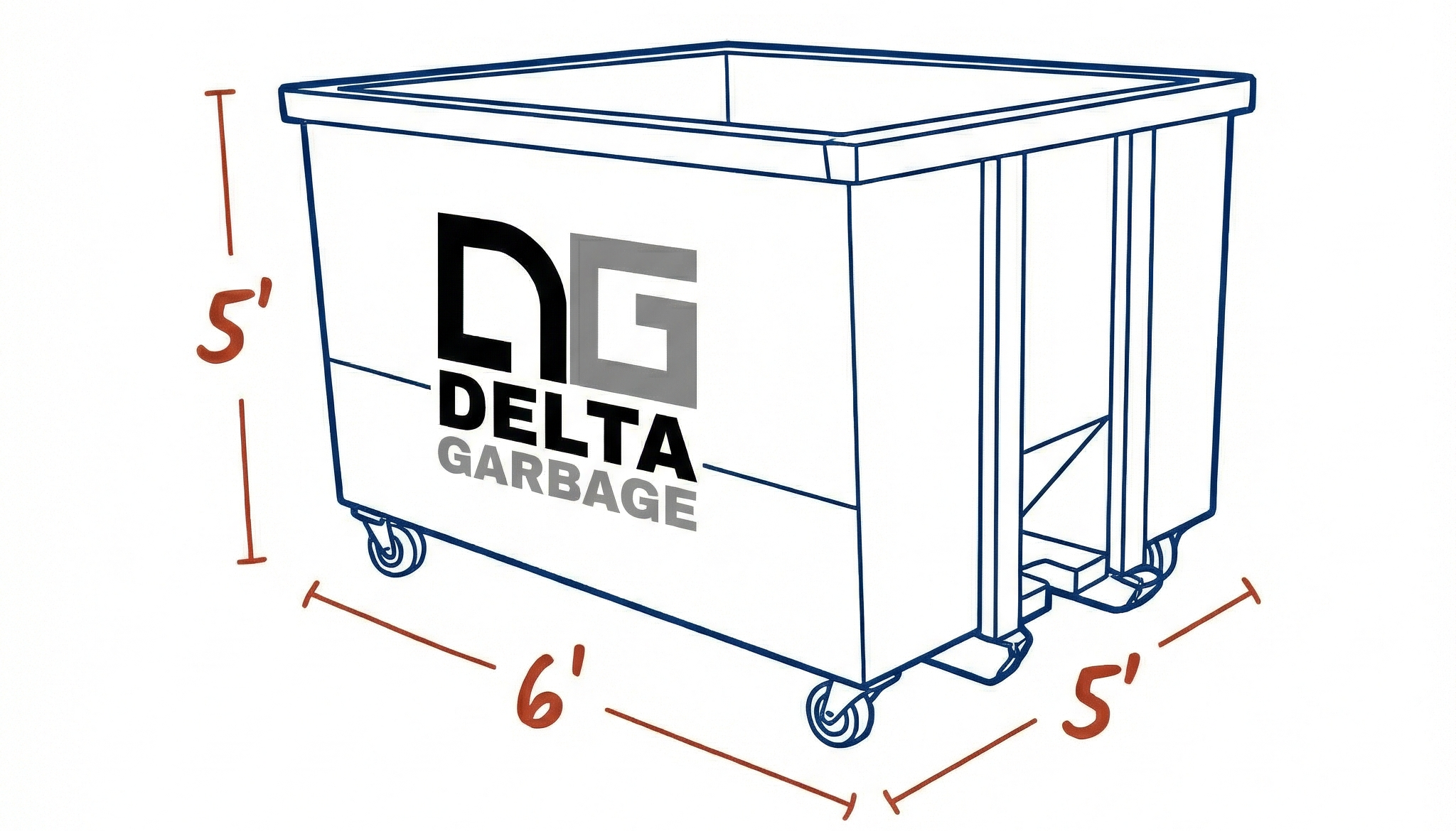 6 yard frontload dumpster