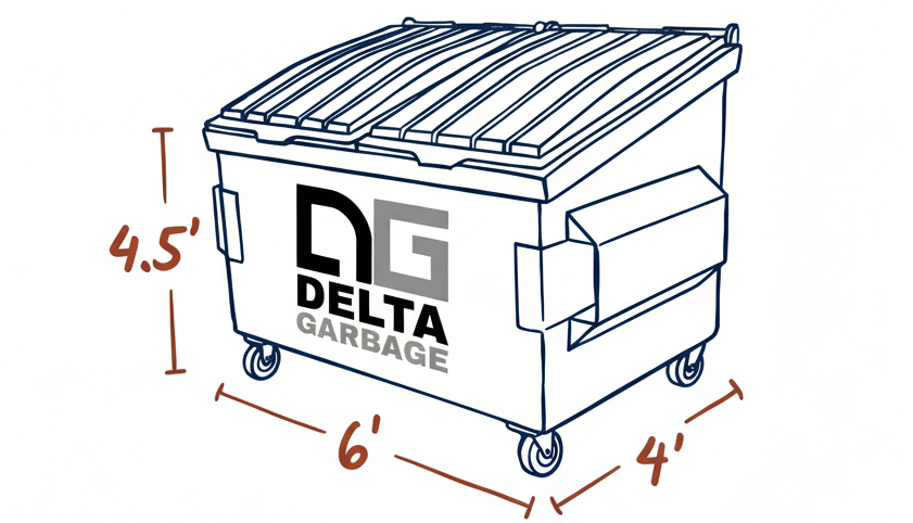 4 yard frontload dumpster